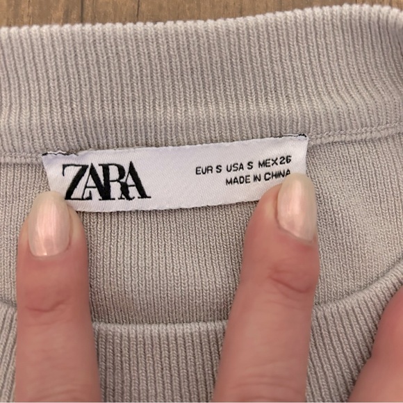 Zara Gray Defined waist Mini Dress - Picture 7 of 12